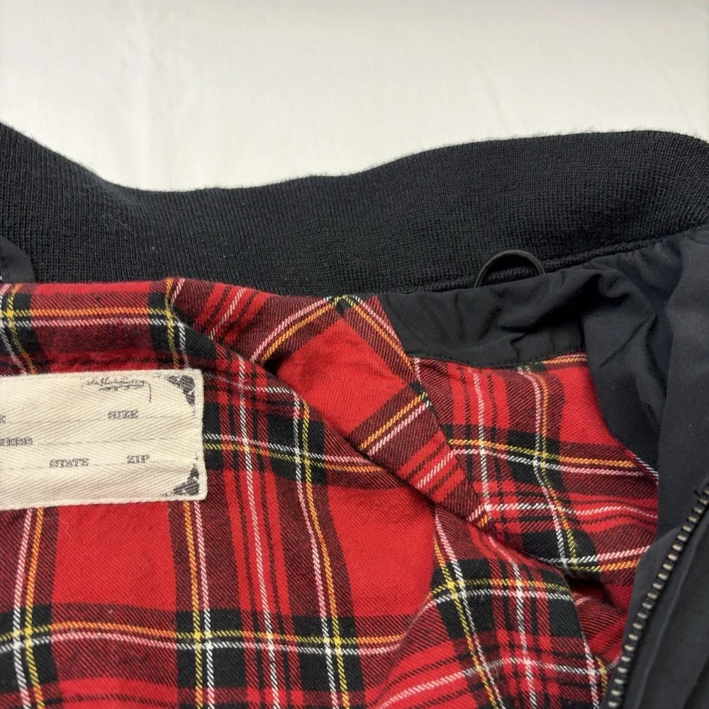🇺🇸Retro 2006 Old Navy Flannel Lined Zip Up Black Jacket With Pockets Size L